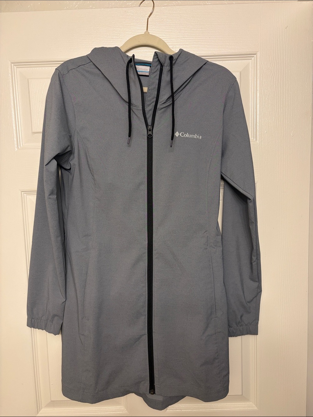 Columbia Women's Light Gray Hooded Trench Coat